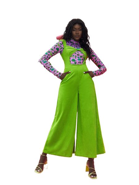 

x _d.daniela.a_ twist cut out wide leg cami jumpsuit without tee l1up#, Black;white