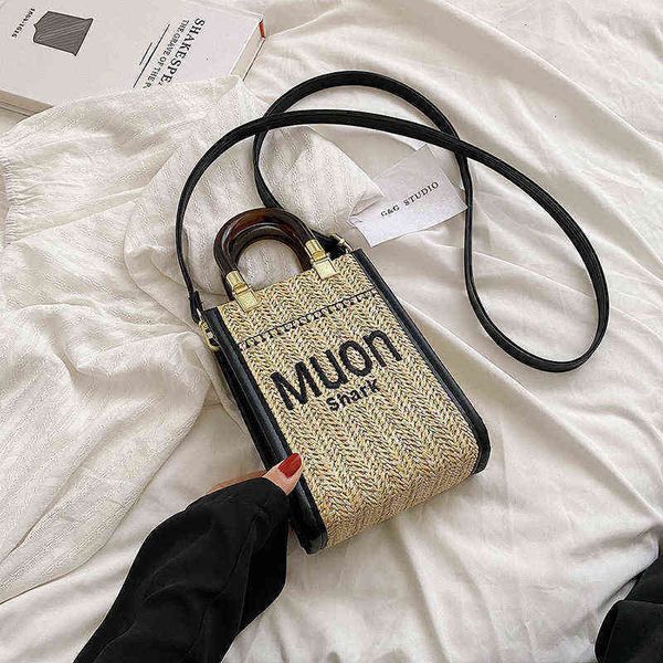 

factory direct sale women's 2022 new straw woven hand fashion single shoulder messenger bag small bag women