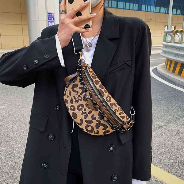 

new breast bag women's leopard print large capacity personalized messenger bag leisure versatile sling one