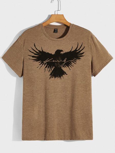 

men eagle and letter graphic tee p5eu#, White;black