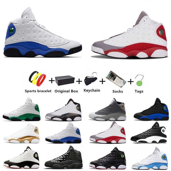 

dark powder blue jumpman 13s mens basketball shoes cap and gown 13 court purple hyper royal men trainer sports sneakers wheat phantom 40-47, Black