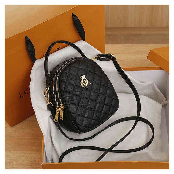 

2022 new fashion all-match ladies mini handbag bag portable single shoulder msenger multi-layer zipper women's large capacity