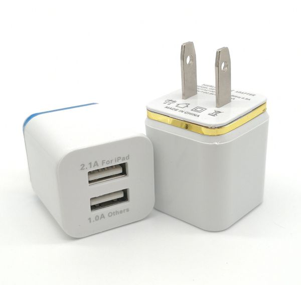 

5v 2.1+1a double usb ac travel us wall charger plug dual charger for samsung galaxy htc smart phone adapter