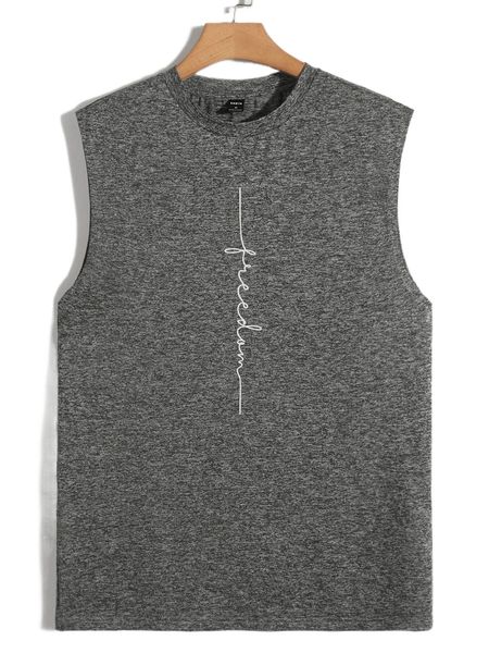 

men letter graphic tank b6vd#, White;black