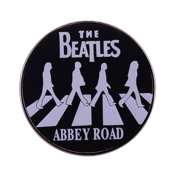 

abbey road brooch rock music inspiration badge, Blue