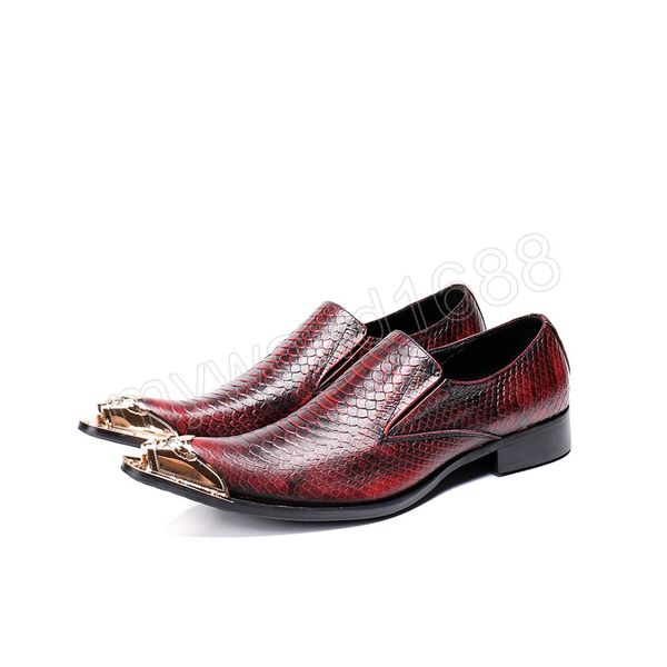 

business party men dress shoes gold pointed toe plus size men genuine leather shoes banquet gentleman suit shoe, Black