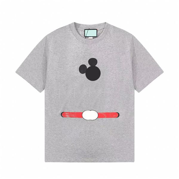 

men cartoon pattern printed oversized tee shirts summer boy beach shirt couple outdoor tees washing label with tags, White;black