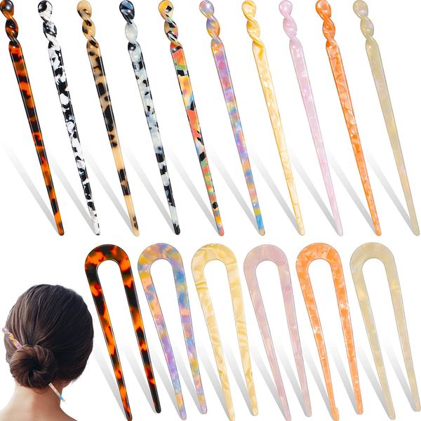 

hair clips barrettes acetate sticks forks shell styling hairpins leopard print chopsticks tortoise pins french style vintage updo acc amkgs, Golden;silver