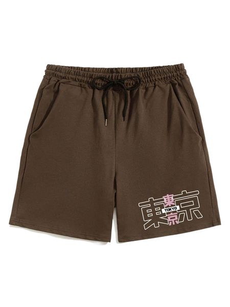 

romwe guys letter graphic shorts j1kk#, White;black