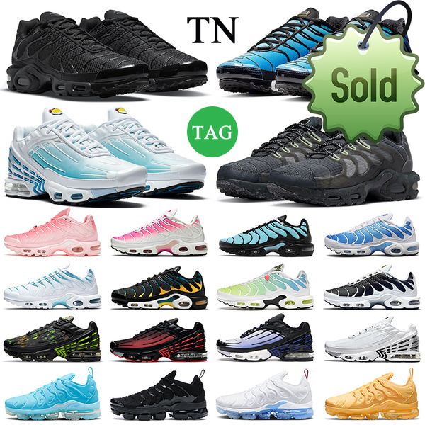 

sold boots tn plus 3 men women running shoes triple black white hyper university blue smoke grey zebr