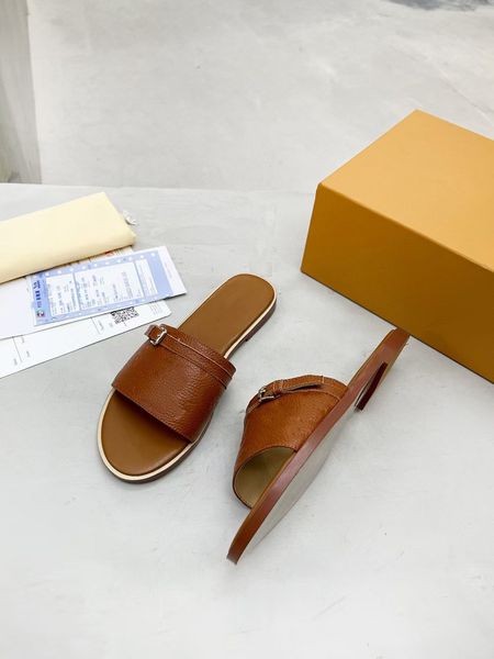 

luxury fashion designer sandals flat slippers with summer outdoor floor slide wedge sandals lady letters cowboy classic women beach shoes 06, Black