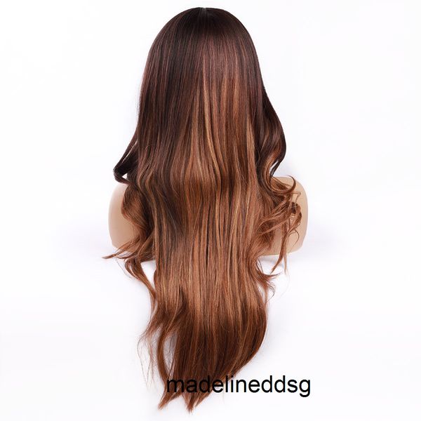 

ombre colo wigs 613 blonde color purple body wave hair wis 2 27 blue high heat resistant fiber hair silky straight lace wigs for women l8lo, Black