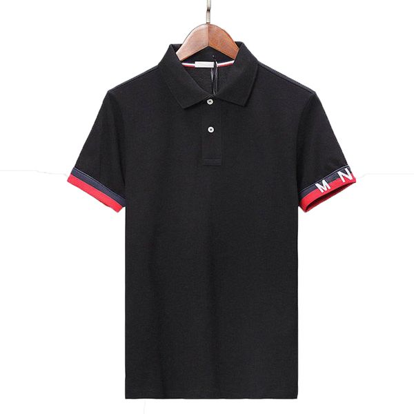 

luxury brand menswear designer polo cotton t shirt summer fashion simple breathable short-sleeved lapel casual top, White;black