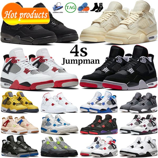 

shoes 4 jumpman 4s sneakers men women basketball shoe red thunder sail black cat infrared university blue white oreo motorsports