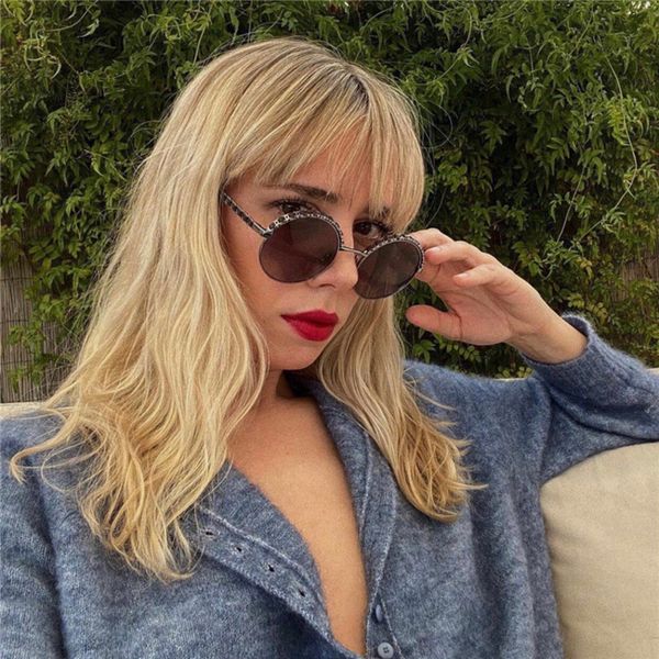 

sunglasses metal round sheep woven men's and women's same sunglasses, White;black