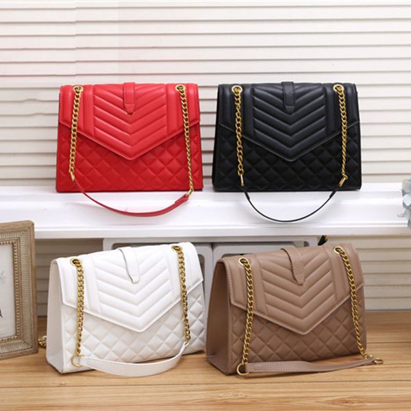 Designer-Umhängetasche, modische V-förmige Handtasche für Damen, luxuriöse karierte diagonale Taschen, Größe 27 x 21 x 8 cm