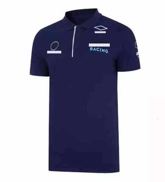 Camisetas Roupas Polos Masculinos Novas Vendas Oficiais Hit 2021 F1 Fórmula 1 Williams Polo Camisas com Mangas Curtas Camisa Off-Road Racing Roupas Apoiadores