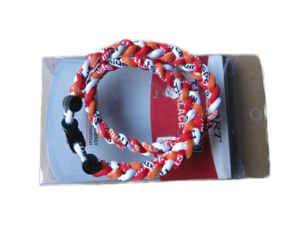 

wholesale - sports baseball titanium healthy gt tornado 3 ropes necklace , 3 braid rope necklaces ,3 weave necklace with retail box, Silver