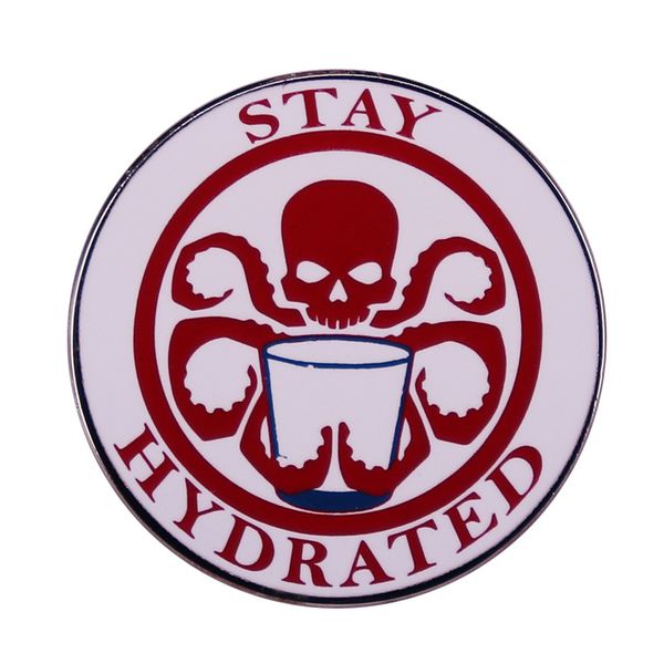 

stay hydrated ocs parody lapel pin button backpack decoration jewelry, Blue