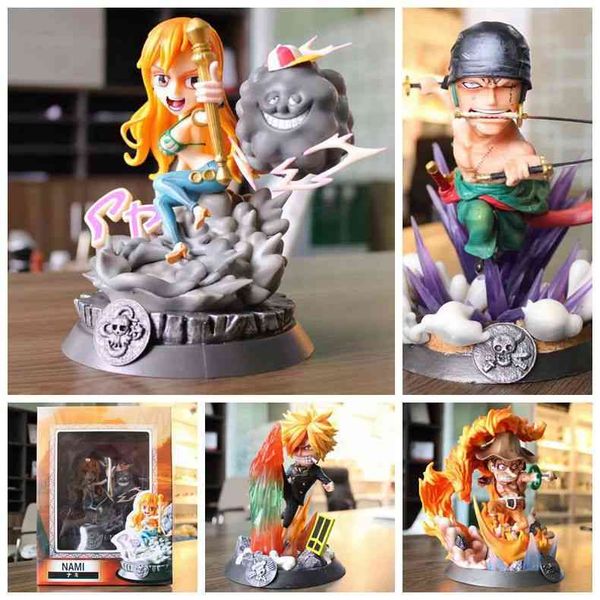 

anime one piece gk pt luffy snake man zoro nami sanji chopper usopp robin franky brook pvc action figure model toy