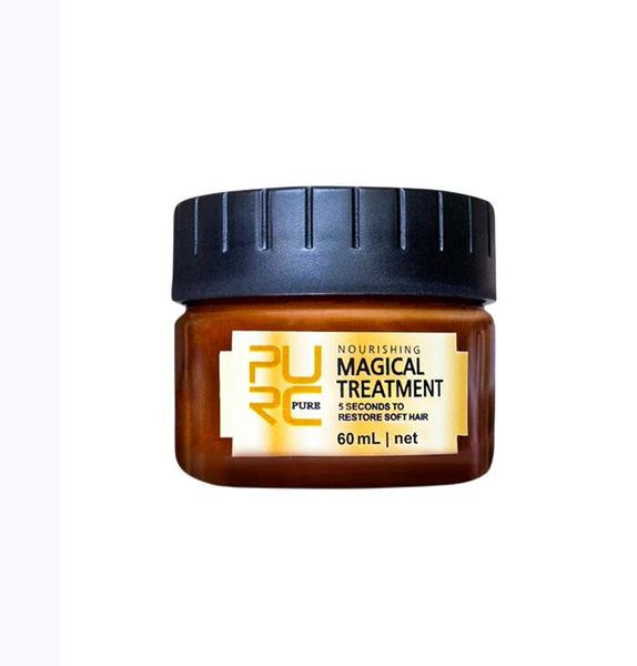 PURC Magical Keratin Repair Maschera per capelli Trattamento per capelli danneggiati Cura Unguento al forno Idratante per capelli Balsamo Secco Crespo 3 pezzi