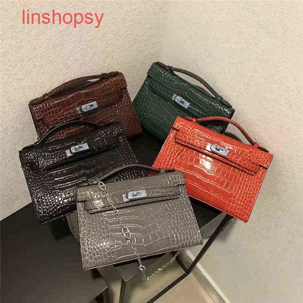

designer herme bags kely bags s crocodile hand cowhide womens portable one shoulder messenger eleg