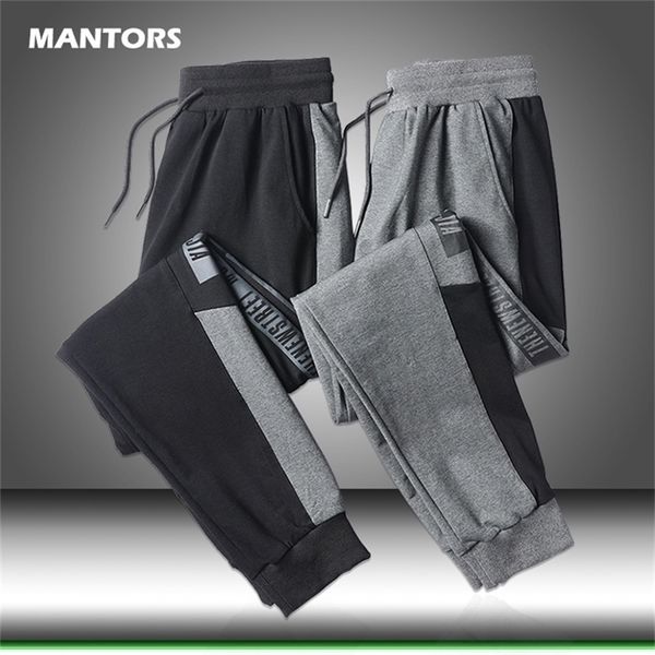 

men pants spring summer brand cotton mens joggers sweatpants trousers casual sportswear men's printed slim pants clothing 201128, Black