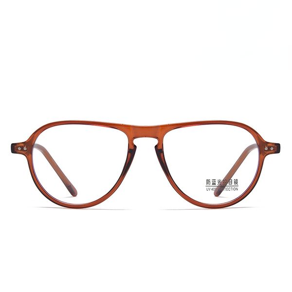 

botern anti blue glasses frame new tr90 fashion korean retro round myopia frame women and men the united states of america usa, Silver