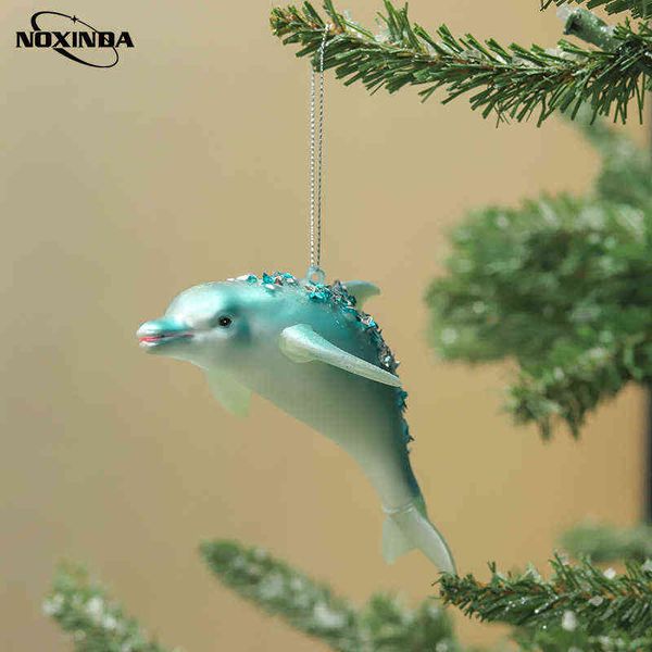 

factory outlet 2022 new glass decoration dolphin pendant indoor home party