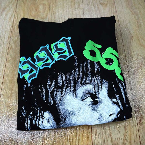 

sp5der young thug 555555 angel hoodies hip-hop printed cotton men women 1:1 pullover sweater, Black