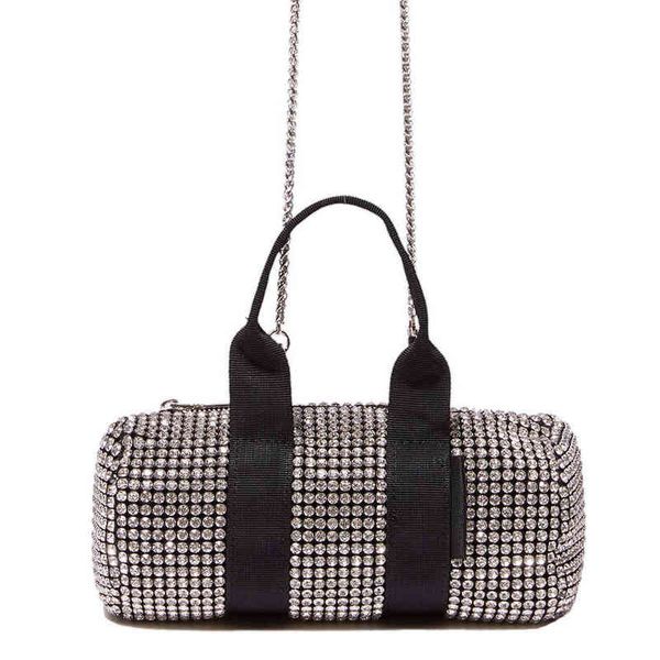 

evening bags designer brand dinner fashionable small rhinestone women messenger reflective versatile single shoulder casual handbag 220428