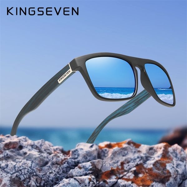 

kingseven tr90 frame mirror lens sunglasses polarized mens glasses outdoor sports male eyewear original accessories 220511, White;black