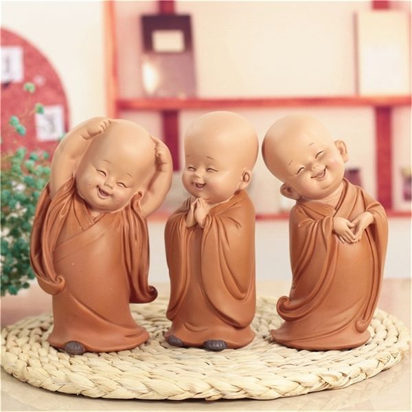 Little Monk Sculpture китайский стиль смола вручную статую статуи вручную статую дома