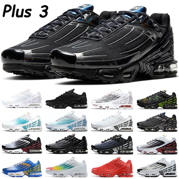 

tn plus 3 men running shoes triple black white iridescent multicolor aqua laser blue neon obsidian ghost green graphy mens trainers sports s