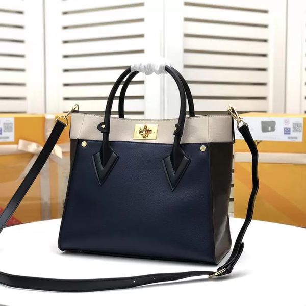 

m53823 designer handbags women totes evening bag luxury purse on my side bags elegant stitching fine grain calf shoulder strap handbag luis