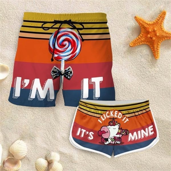 

couple matching i licked it shorts 3d printed casual shorts men women fashion for couple outfit beach shorts drop w220617, White;black