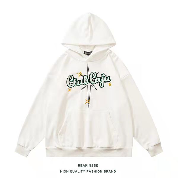 

men's hoodies sweat shirts original street tide english letter embroidery flower easy couple hoods sweater man, Black
