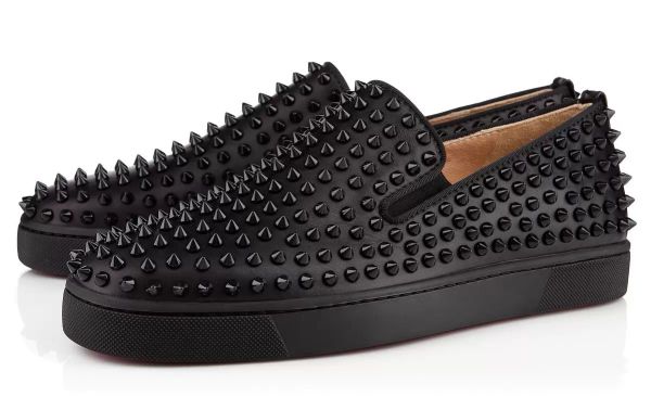 Lassics Qualidade Designer Moda Bottoms Sapatos Studded Spikes Flat Sneakers Homens Mulheres Glitter Partido Amantes Couro Genuíno Casual Ri Sandálias Acessórios Unissex 36