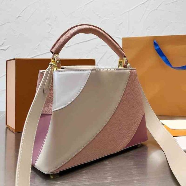 

totes designer handbags fashion lady tote bags leather color matching luxury crossbody bags women bucket purse 220421i