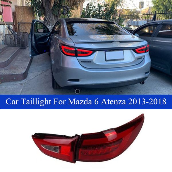 Luz traseira para Mazda 6 ATENZA LED Dinâmico Signal Light Taoll Selow Conjunto 2013-2018 Acessórios para carros da lâmpada reversa para freio de direção traseira