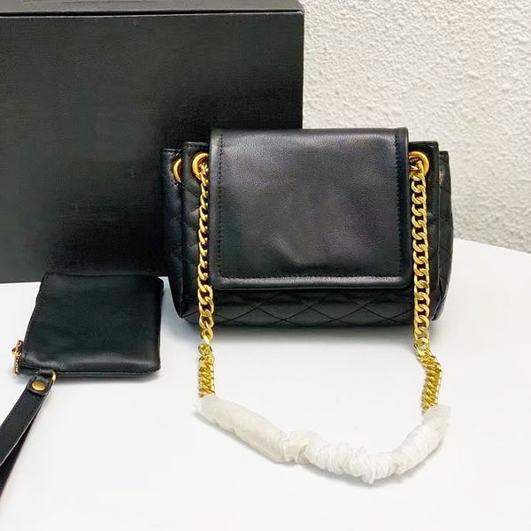 rautenförmige Steppnähte Kettentaschen Damen Luxurys Echtleder Designer Damen Schultertasche Umhängetasche Mais Geldbörsen Kartenhalter Messenger Wallet Handtaschen