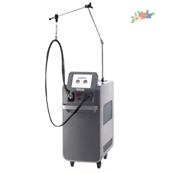 

new arrival 755+1064nm double wavelength fiber laser permanent hair removal machine 5mm-18mm changable spot size factory price for beauty sa, Black