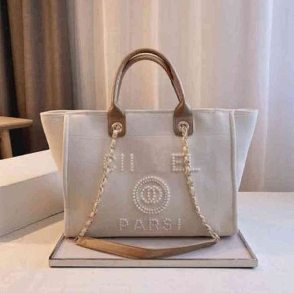 

designer canvas classic beach bags luxury pearl evening bag brand ch portable shopping large capacity handbag women handbags label backpack