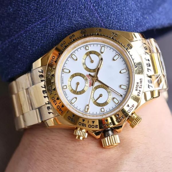 

u1 aaa classic watch st9 steel all subdials working 116519 116500 40mm automatic 3866 mechanical movement sapphire glass mens ceramic bezel, Slivery;brown