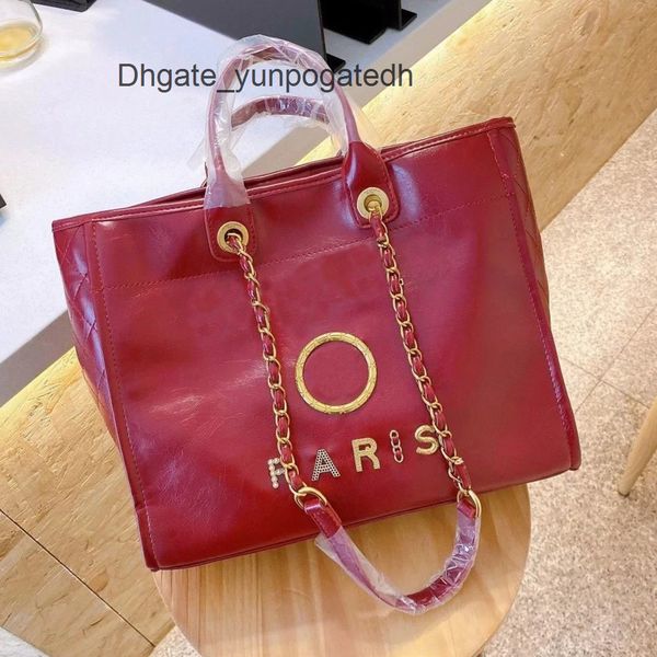 

luxury brand women's handbags evening bags ch designer metal letter badge tote bag small mini cross body leather beach handbag large fe