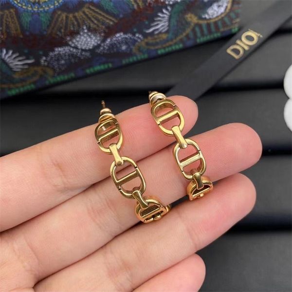 

65% off fine jewelry 21 year new earrings star's same pig nose earrings wind brass gold-plated female, Golden