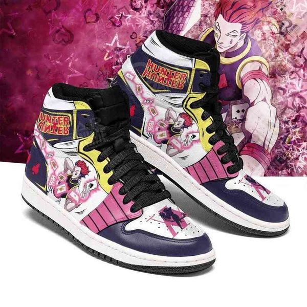 

hisoka hunter x sneakers magician hxh anime shoes, Black
