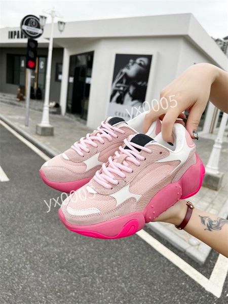 

2022 men casual shoes dad sneaker paris fashion women shoe platform sports trainers strawberry mouse wave mouth tiger print rx220406, Black