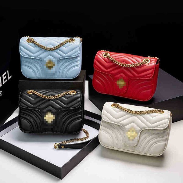 

2022 women single shoulder messenger rhombic chain small square bags