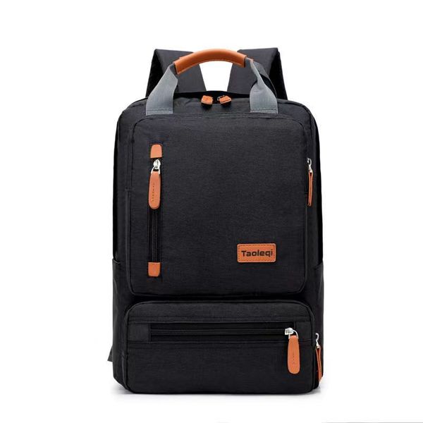 

Casual Business Men Computer Backpack Mens Wheel canvas Backpacks Light 14 inch Laptop Bag Luxury Travel Shoulder Bags Outdoor sports School bag, Dark grey